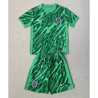 Camiseta Inglaterra Portero Visitante Equipación para niños Eurocopa 2024 manga corta (+ pantalones cortos)